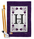 Classic H Initial - Simply Beauty Interests Vertical Impressions Decorative Flags HG130008 Made In USA