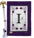 Classic I Initial - Simply Beauty Interests Vertical Impressions Decorative Flags HG130009 Made In USA