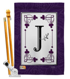 Classic J Initial - Simply Beauty Interests Vertical Impressions Decorative Flags HG130010 Made In USA