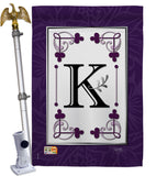 Classic K Initial - Simply Beauty Interests Vertical Impressions Decorative Flags HG130011 Made In USA