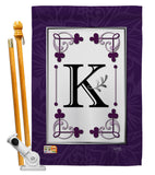 Classic K Initial - Simply Beauty Interests Vertical Impressions Decorative Flags HG130011 Made In USA