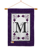 Classic M Initial - Simply Beauty Interests Vertical Impressions Decorative Flags HG130013 Made In USA