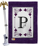 Classic P Initial - Simply Beauty Interests Vertical Impressions Decorative Flags HG130016 Made In USA