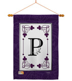 Classic P Initial - Simply Beauty Interests Vertical Impressions Decorative Flags HG130016 Made In USA