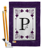 Classic P Initial - Simply Beauty Interests Vertical Impressions Decorative Flags HG130016 Made In USA
