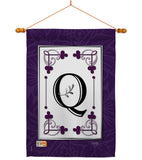 Classic Q Initial - Simply Beauty Interests Vertical Impressions Decorative Flags HG130017 Made In USA