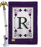 Classic R Initial - Simply Beauty Interests Vertical Impressions Decorative Flags HG130018 Made In USA