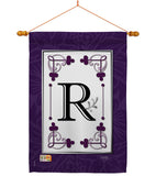 Classic R Initial - Simply Beauty Interests Vertical Impressions Decorative Flags HG130018 Made In USA