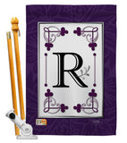 Classic R Initial - Simply Beauty Interests Vertical Impressions Decorative Flags HG130018 Made In USA