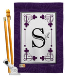 Classic S Initial - Simply Beauty Interests Vertical Impressions Decorative Flags HG130019 Made In USA