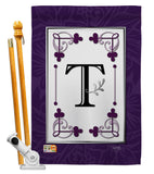 Classic T Initial - Simply Beauty Interests Vertical Impressions Decorative Flags HG130020 Made In USA