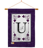 Classic U Initial - Simply Beauty Interests Vertical Impressions Decorative Flags HG130021 Made In USA