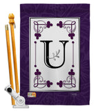 Classic U Initial - Simply Beauty Interests Vertical Impressions Decorative Flags HG130021 Made In USA