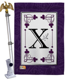 Classic X Initial - Simply Beauty Interests Vertical Impressions Decorative Flags HG130024 Made In USA