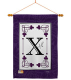 Classic X Initial - Simply Beauty Interests Vertical Impressions Decorative Flags HG130024 Made In USA