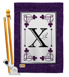 Classic X Initial - Simply Beauty Interests Vertical Impressions Decorative Flags HG130024 Made In USA