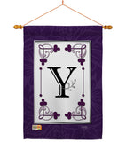 Classic Y Initial - Simply Beauty Interests Vertical Impressions Decorative Flags HG130025 Made In USA