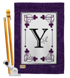 Classic Y Initial - Simply Beauty Interests Vertical Impressions Decorative Flags HG130025 Made In USA