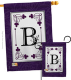 Classic B Initial - Simply Beauty Interests Vertical Impressions Decorative Flags HG130002 Made In USA