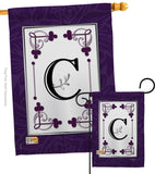 Classic C Initial - Simply Beauty Interests Vertical Impressions Decorative Flags HG130003 Made In USA