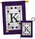 Classic K Initial - Simply Beauty Interests Vertical Impressions Decorative Flags HG130011 Made In USA