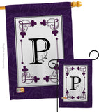 Classic P Initial - Simply Beauty Interests Vertical Impressions Decorative Flags HG130016 Made In USA