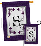 Classic S Initial - Simply Beauty Interests Vertical Impressions Decorative Flags HG130019 Made In USA