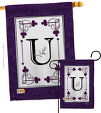 Classic U Initial - Simply Beauty Interests Vertical Impressions Decorative Flags HG130021 Made In USA