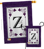 Classic Z Initial - Simply Beauty Interests Vertical Impressions Decorative Flags HG130026 Made In USA