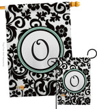 Damask O Initial - Simply Beauty Interests Vertical Impressions Decorative Flags HG130067 Made In USA