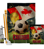 World Cup Canada - Sports Interests Vertical Impressions Decorative Flags HG190118 Made In USA