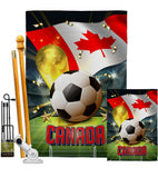 World Cup Canada - Sports Interests Vertical Impressions Decorative Flags HG190118 Made In USA