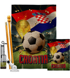 World Cup Croatia - Sports Interests Vertical Impressions Decorative Flags HG190120 Made In USA