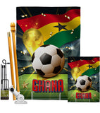 World Cup Ghana - Sports Interests Vertical Impressions Decorative Flags HG190126 Made In USA