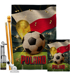 World Cup Poland - Sports Interests Vertical Impressions Decorative Flags HG190134 Made In USA