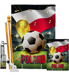 World Cup Poland - Sports Interests Vertical Impressions Decorative Flags HG190134 Made In USA