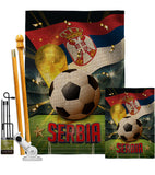 World Cup Serbia - Sports Interests Vertical Impressions Decorative Flags HG190139 Made In USA