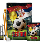 World Cup Serbia - Sports Interests Vertical Impressions Decorative Flags HG190139 Made In USA