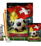 World Cup Switzerland - Sports Interests Vertical Impressions Decorative Flags HG190142 Made In USA