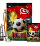 World Cup Tunisia - Sports Interests Vertical Impressions Decorative Flags HG190143 Made In USA