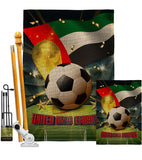 World Cup United Arab Emirates - Sports Interests Vertical Impressions Decorative Flags HG190145 Made In USA