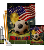 World Cup United States - Sports Interests Vertical Impressions Decorative Flags HG190146 Made In USA