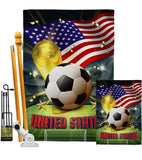 World Cup United States - Sports Interests Vertical Impressions Decorative Flags HG190146 Made In USA