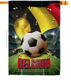 World Cup Belgium - Sports Interests Vertical Impressions Decorative Flags HG190115 Made In USA