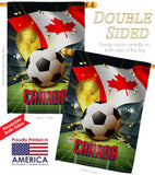 World Cup Canada - Sports Interests Vertical Impressions Decorative Flags HG190118 Made In USA