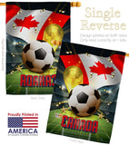 World Cup Canada - Sports Interests Vertical Impressions Decorative Flags HG190118 Made In USA