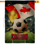 World Cup Canada - Sports Interests Vertical Impressions Decorative Flags HG190118 Made In USA