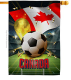 World Cup Canada - Sports Interests Vertical Impressions Decorative Flags HG190118 Made In USA