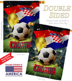 World Cup Croatia - Sports Interests Vertical Impressions Decorative Flags HG190120 Made In USA