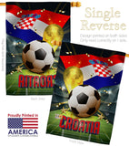 World Cup Croatia - Sports Interests Vertical Impressions Decorative Flags HG190120 Made In USA